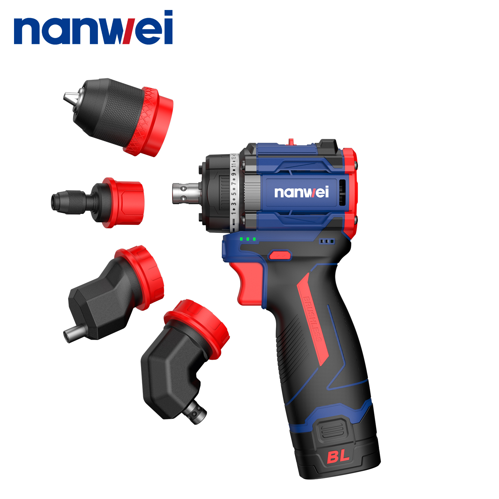 Combo Power Tools - 난웨이 무선 전동 드라이버 멀티헤드 파워