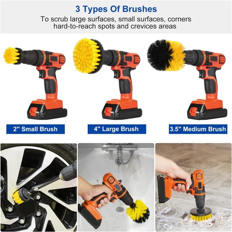 Power Tools Kit Set - 3개/세트 파워 드릴 브러시 세트 -