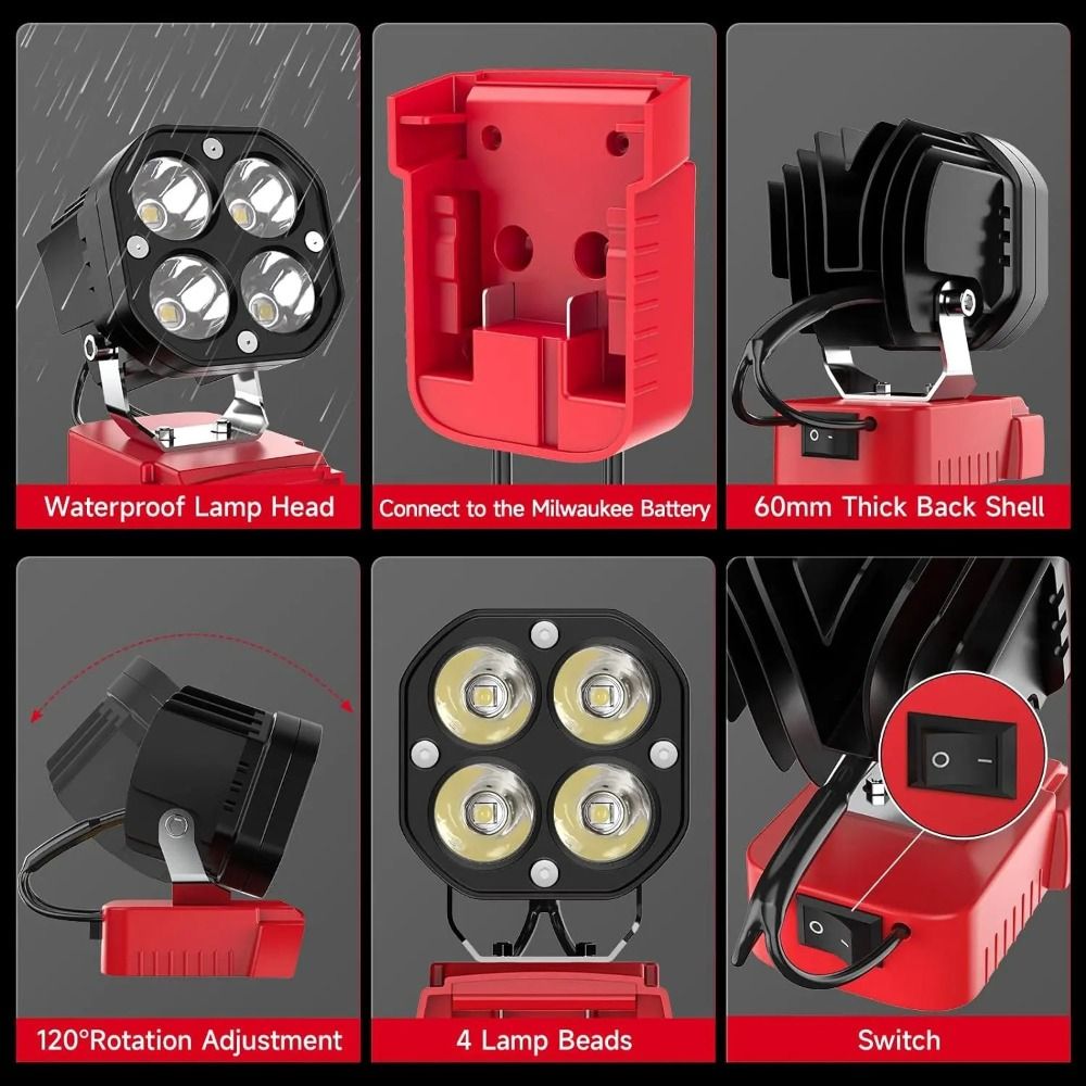 6500K, 6000LM 작업 현장 조명(차고용), 밀 - Power Tools For Construction 리뷰 및 가격