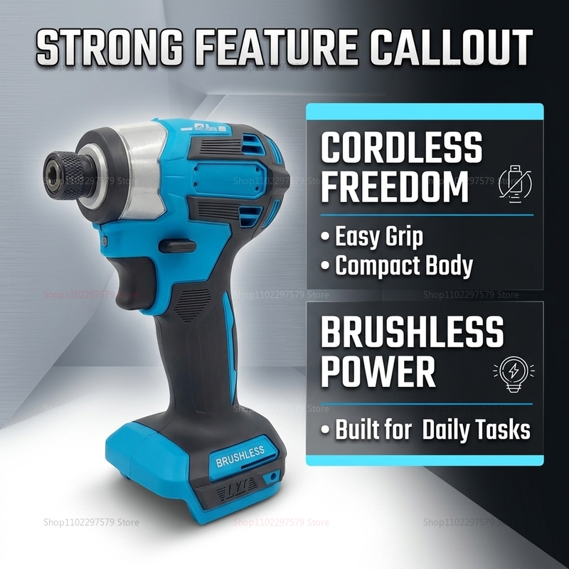 무선 브러시리스 충전식 임팩트 파워툴, 가정용 DIY  - Power Tools For Construction 리뷰 및 가격