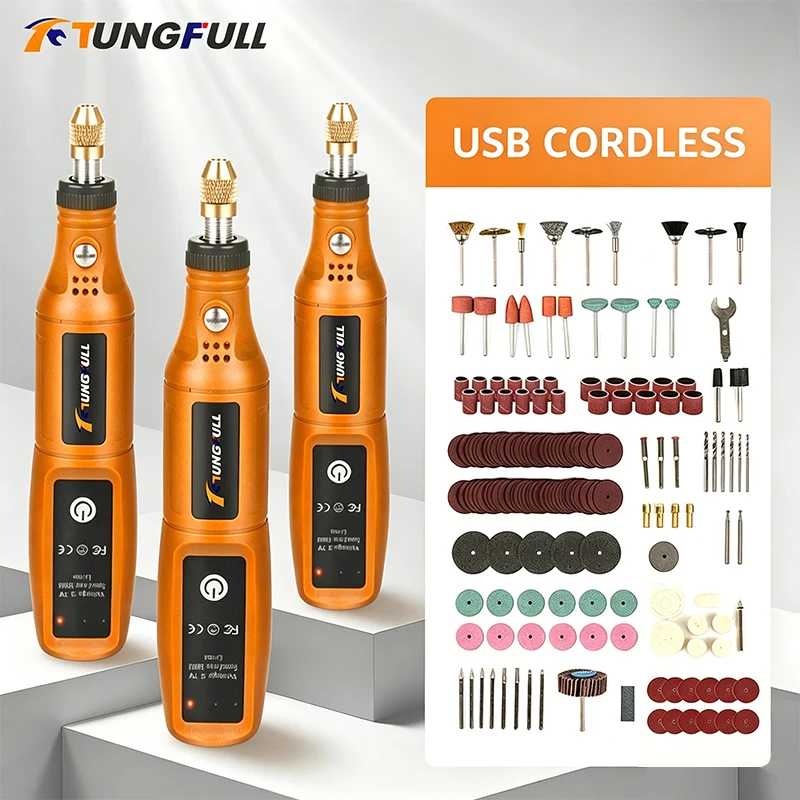 TUNGFULL 미니 전기 그라인더 무선 충전식 전기  - Power Tools Kit Set 리뷰 및 가격