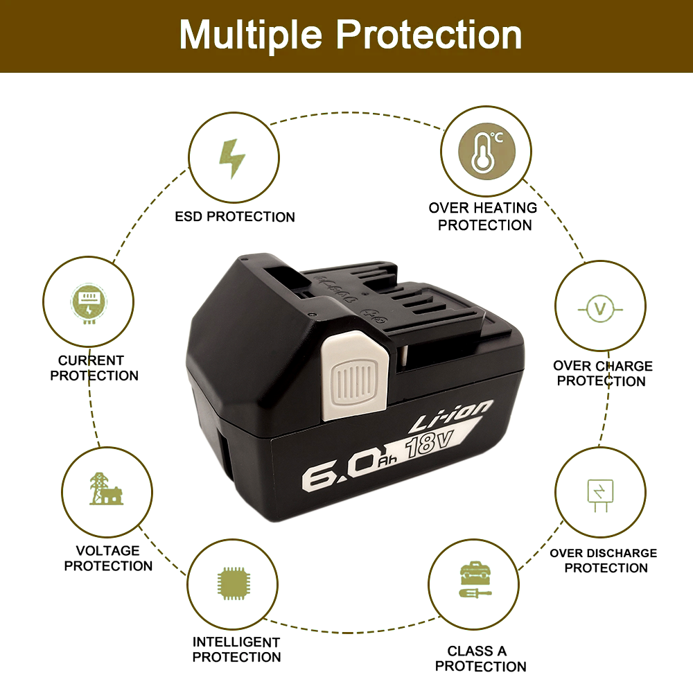 18V 전동 공구 리튬 이온 배터리 6000mAh 고용 - Power Tools Hikoki 리뷰 및 가격