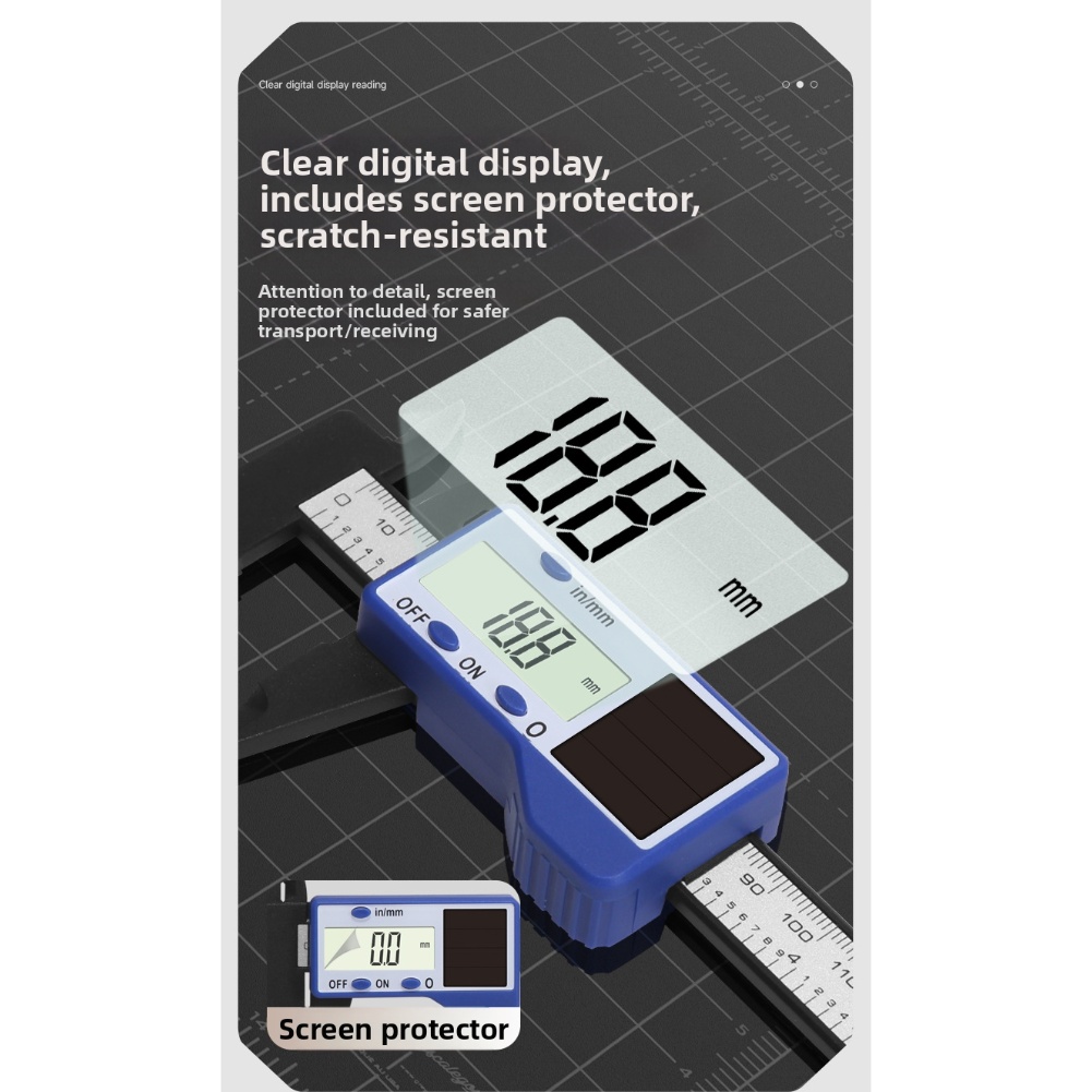 1pc 태양열 구동 디지털 버니어 캘리퍼스 0.1mm  - Power Tools And Engineering 리뷰 및 가격