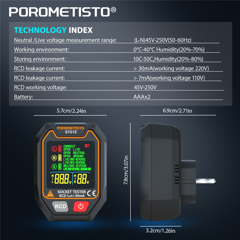 POROMETISTO ST01 소켓 테스터 데이터 홀드 - Power Tools Uk Review 리뷰 및 가격