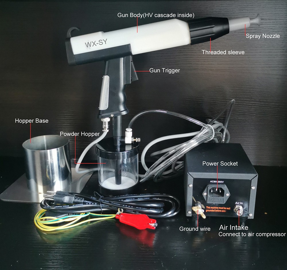 110V/220V 휴대용 분말 코팅 분사기, 표면 처리 - Power Xt Tools 리뷰 및 가격