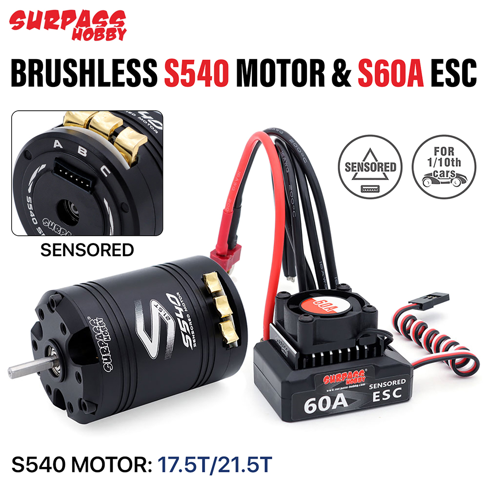 로켓-RC 모터 ESC 콤보 센서드 S540 17.5T - Combo Power Tools 리뷰 및 가격