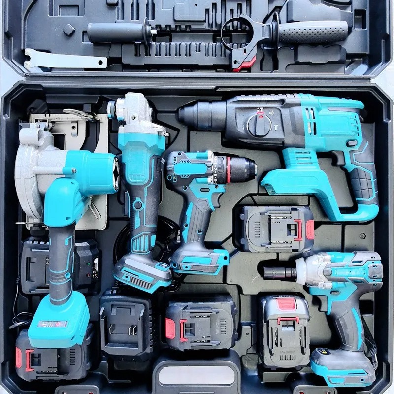 리튬 배터리 공구 대형 세트 전기 해머, 앵글 그라인더 - Combo Power Tools 리뷰 및 가격