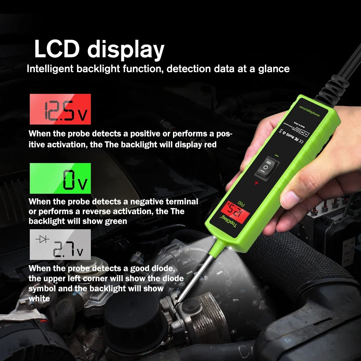 Jdiag P60 자동차 전원 회로 프로브 테스터 To - Power Tools Automotive 리뷰 및 가격