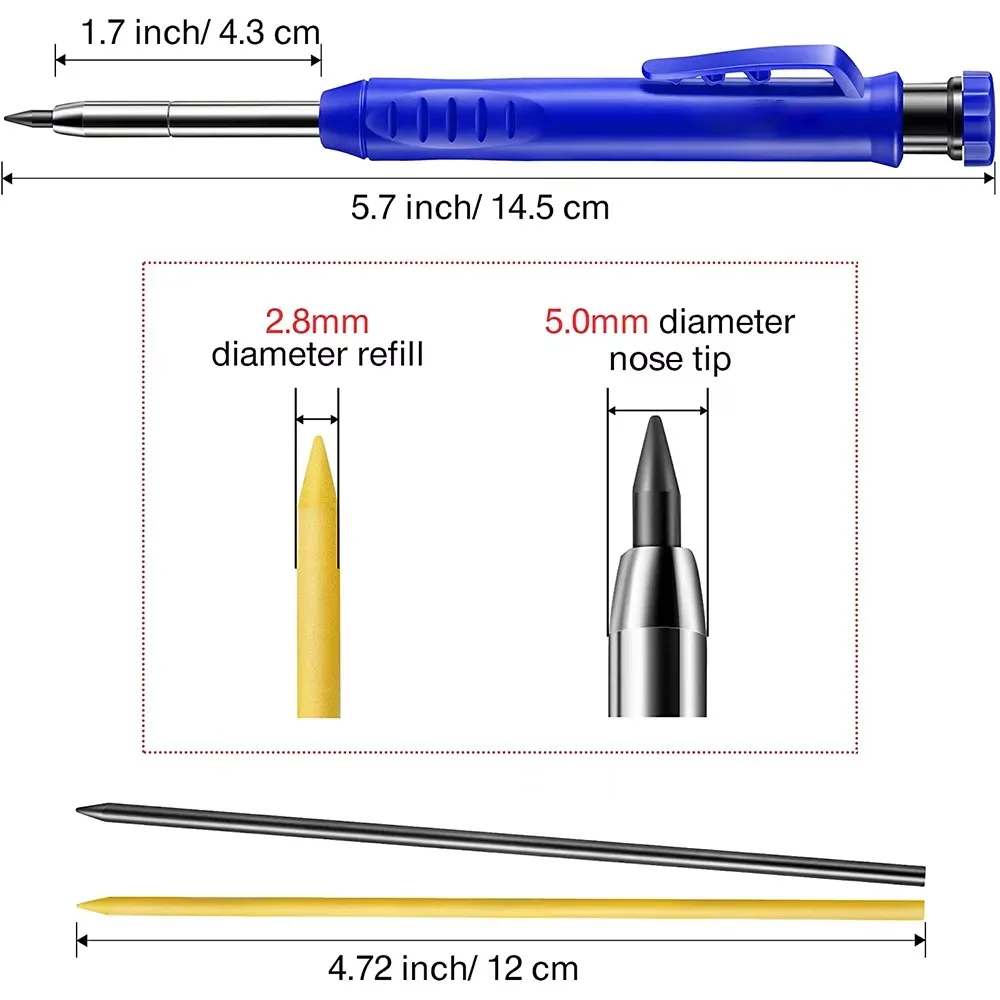 단단한 목수 연필 세트 목공 도구 기계 3 색 리필 건 - Power Tools For Construction 리뷰 및 가격