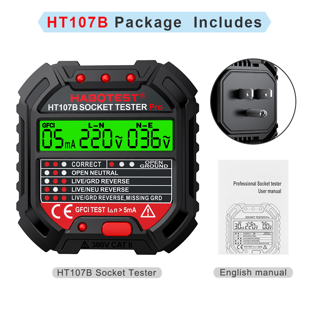 HABOTEST 소켓 테스터 전압 테스트 EU/UK/U - Power Tools Uk Review 리뷰 및 가격