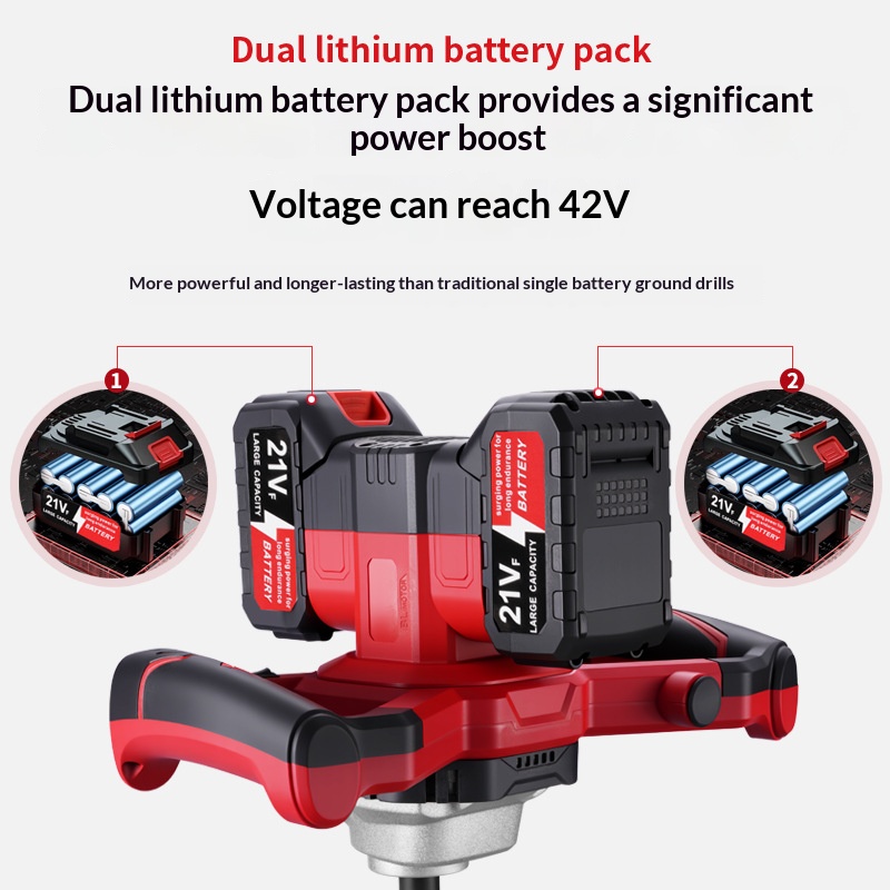 21v 리튬 배터리 전기 그라운드 드릴 겨울 낚시 얼음 - Power Tools For Construction 리뷰 및 가격
