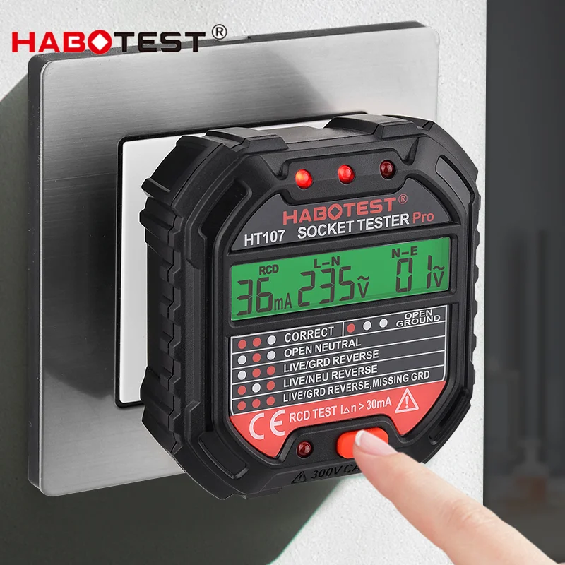 HT107 Pro 디지털 소켓 테스터, 5mA/30mA - Power Tools Uk Review 리뷰 및 가격